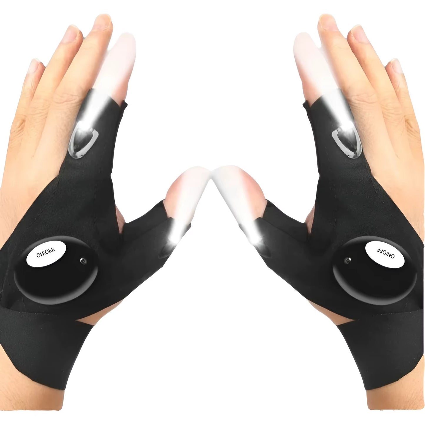 LED rukavice so svetlom – praktické rukavice na nočné aktivity, rybolov, beh a cyklistiku