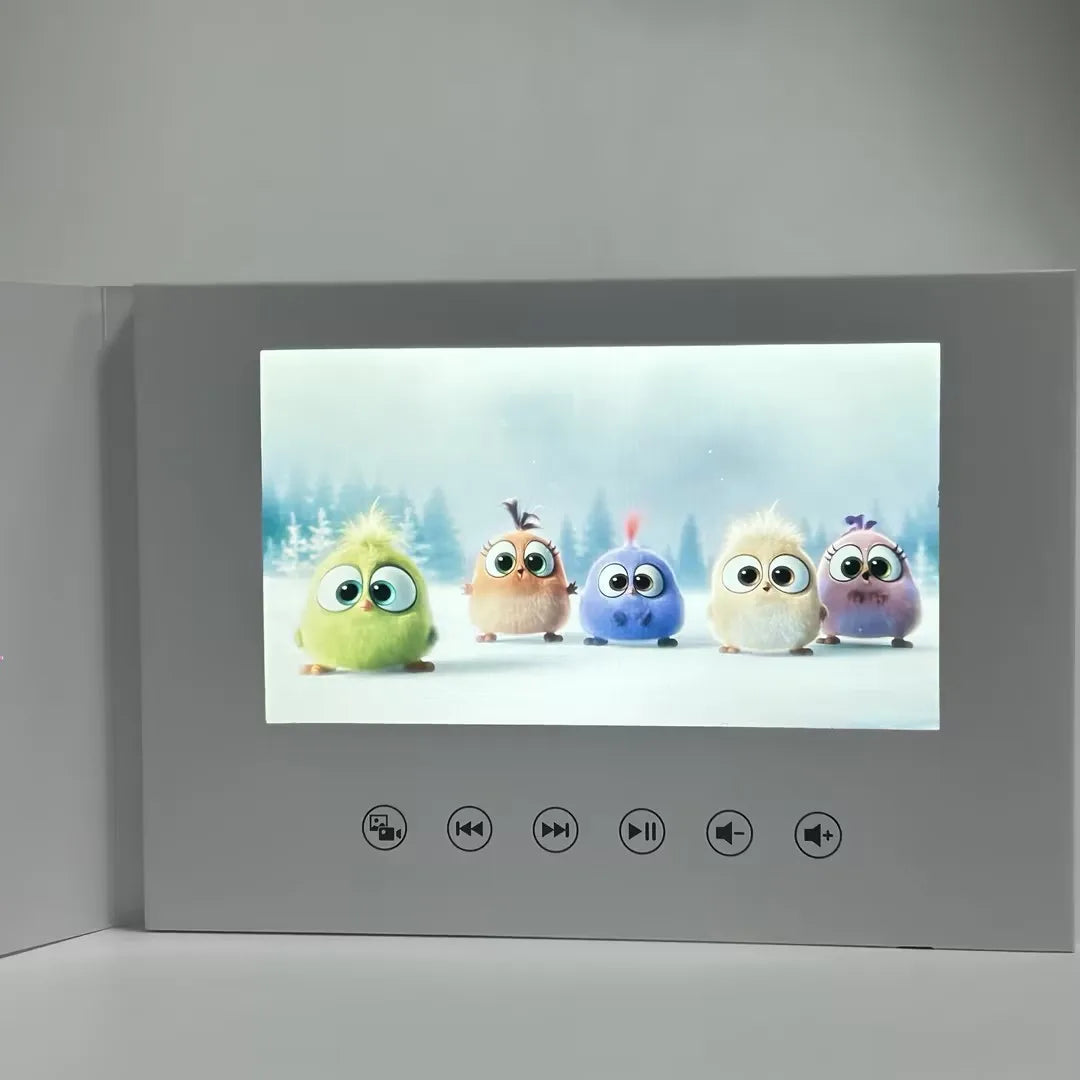 Video kniha s 7″ LCD obrazovkou – digitálna blahoželacia karta na narodeniny, svadbu a pozvánky