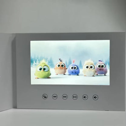 Video kniha s 7″ LCD obrazovkou – digitálna blahoželacia karta na narodeniny, svadbu a pozvánky
