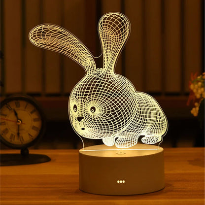3D LED nočná lampa – akrylová dekoratívna lampa s rôznymi motívmi (USB)