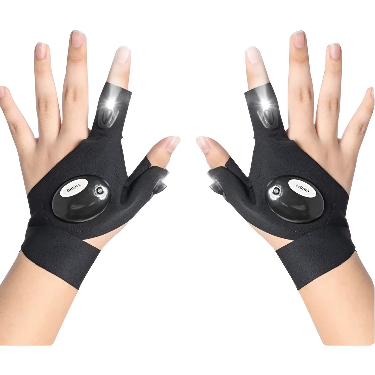 LED rukavice so svetlom – praktické rukavice na nočné aktivity, rybolov, beh a cyklistiku