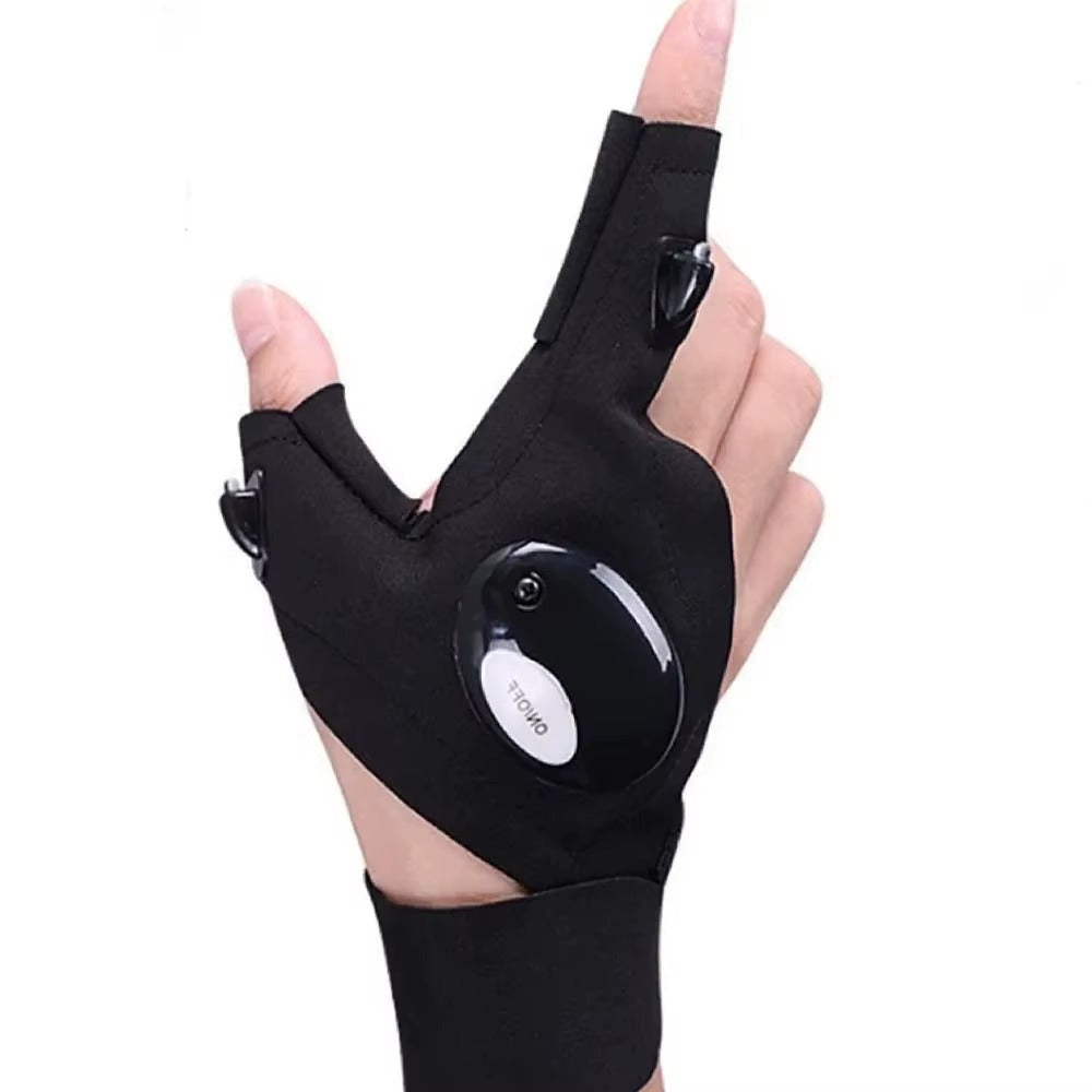 LED rukavice so svetlom – praktické rukavice na nočné aktivity, rybolov, beh a cyklistiku