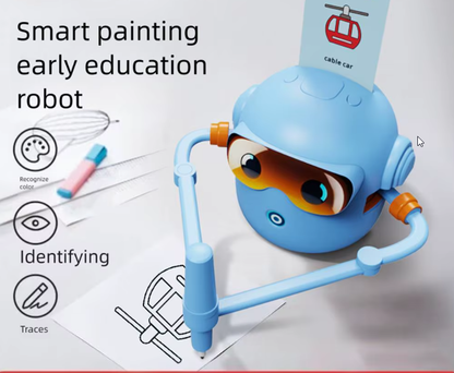 Interaktívny kresliaci robot pre deti – vzdelávacia hračka s automatickým kreslením a 100 kartami + náhradná fixa