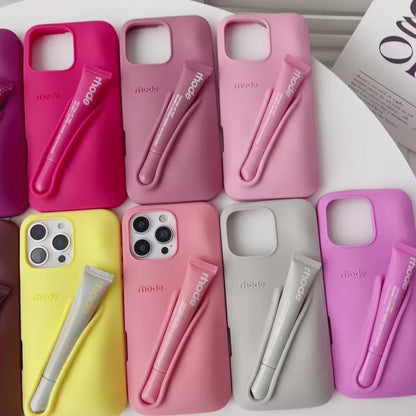 Štýlový obal na iPhone s leskom na pery