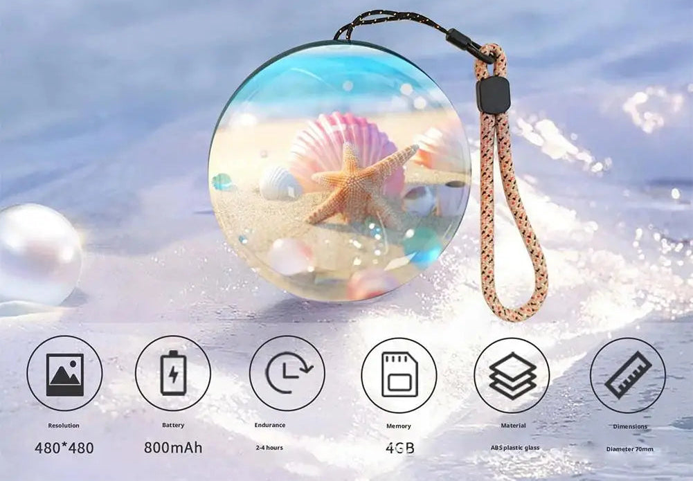 3D video kryštálová guľa – digitálna pamäťová guľa na fotografie a videá